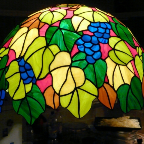 LAMPA ZÁVASNÁ priemer 50 cm, tecnika tiffany 2009